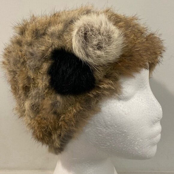 Brown Fur Hat beanie hat - Picture 5 of 12